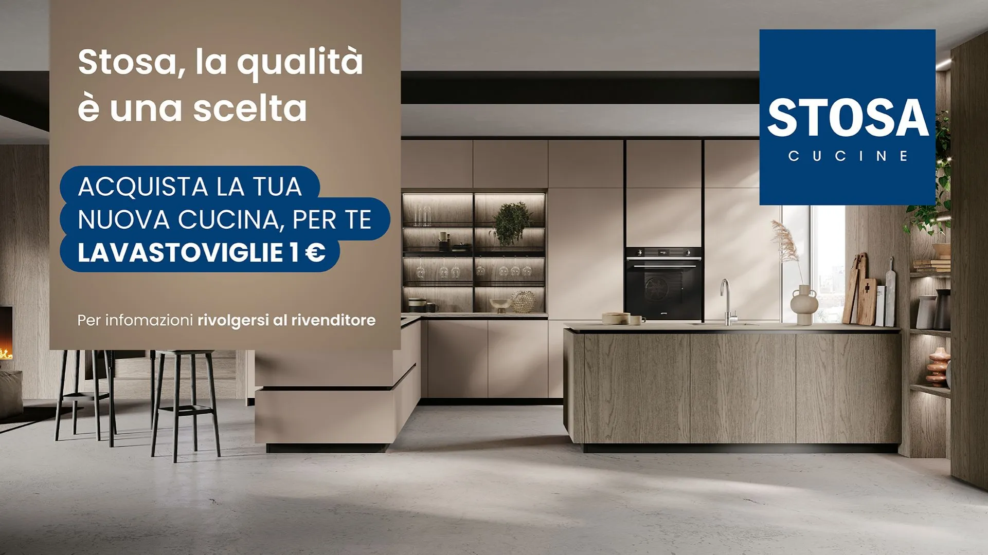 Acquista la tua nuova cucina, per te lavastoviglie 1€